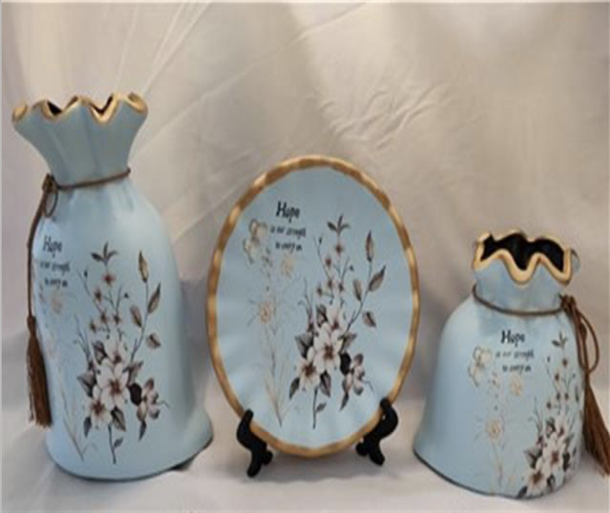 JARRONES Y PLATO 0320/AK256